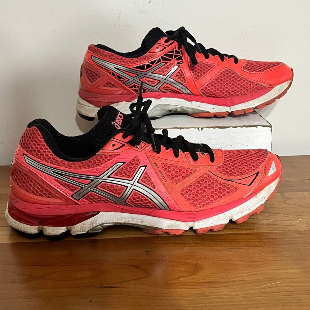 Asics GT-2000 3 Womens Running Shoes Pink Black‎ Silver T550N Size 9.5